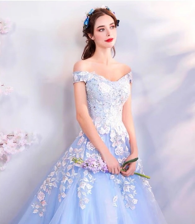 ブルー ロング パーティードレス 新着 イブニング プリンセス レース きれいめ 肩出し 結婚式/演奏会/花嫁/二次会/披露宴/ ウエディングドレス 刺繍ワンピースドレスドレス ブルー ロング パーティードレス 新着 イブニング プリンセス レース きれいめ 肩出し 結婚式/演奏会/花嫁/二次会/披露宴/ ウエディングドレス 刺繍ワンピースドレスドレス