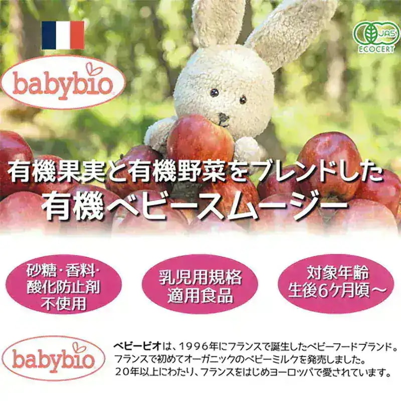 ベビースムージー アップル ・ キャロット 90g 30食セット オーガニック 無添加 赤ちゃん 6ヶ月頃から 離乳食 おやつ フルーツ 野菜 ベビースムージー アップル ・ キャロット 90g 30食セット オーガニック 無添加 赤ちゃん 6ヶ月頃から 離乳食 おやつ フルーツ 野菜