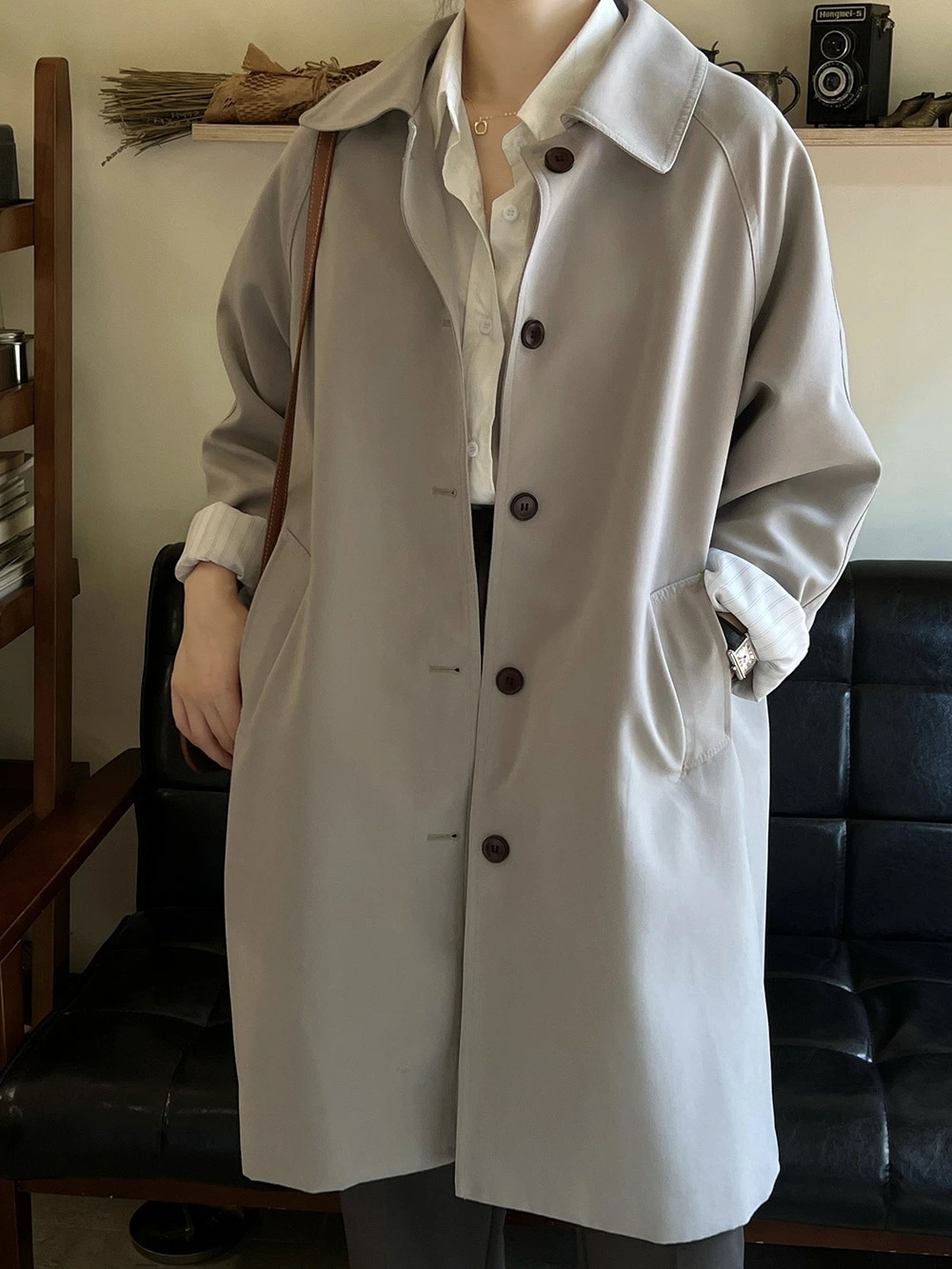 大流行のレンチコート　レディース アウター コート ジャケットコート トレンチコート ライトコート スプリングコート ロングコート トレンチ 長袖 ロング ベルト ボタン 通勤 オフィス オケージョン