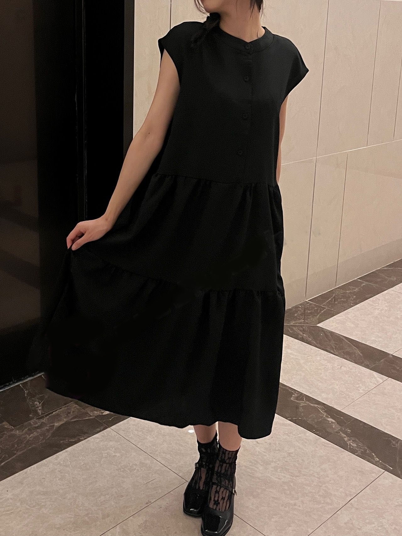 【ラッキーブレスをプレゼントに】ワンピース レディース シャツワンピース きれいめ バックリボン ティアード Aライン ストライプ 無地 フレンチスリーブ ロング マキシ 体型カバー ゆったり 袖な 【ラッキーブレスをプレゼントに】ワンピース レディース シャツワンピース きれいめ バックリボン ティアード Aライン ストライプ 無地 フレンチスリーブ ロング マキシ 体型カバー ゆったり 袖な