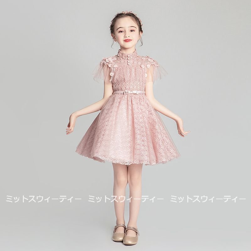 子供 ドレス ピアノ発表会 子供ドレス 女児 ワンピース ホワイト ピンク ミニドレス 衣装 結婚式
