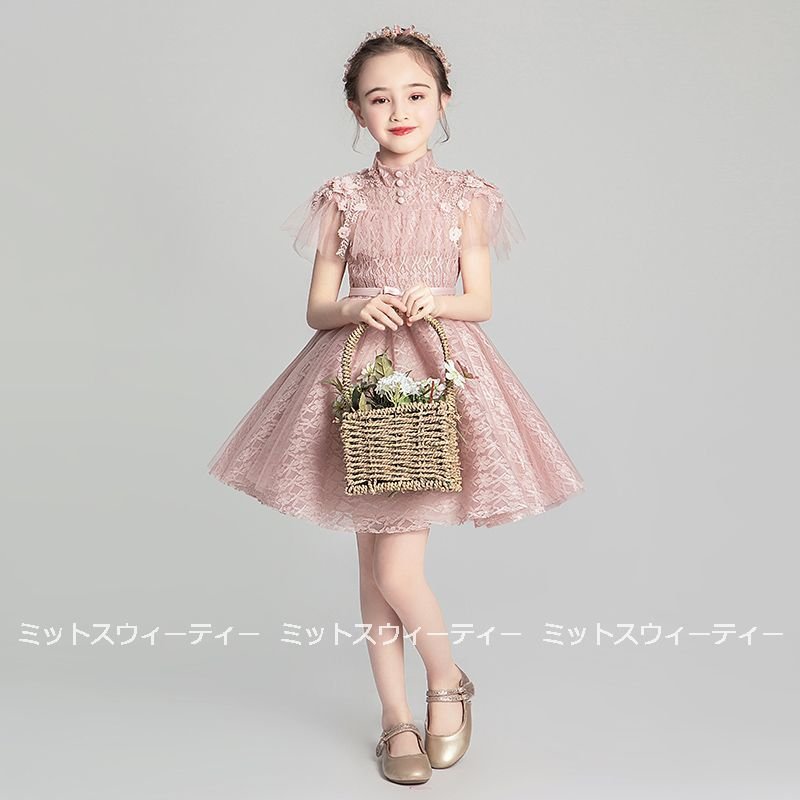 子供 ドレス ピアノ発表会 子供ドレス 女児 ワンピース ホワイト ピンク ミニドレス 衣装 結婚式