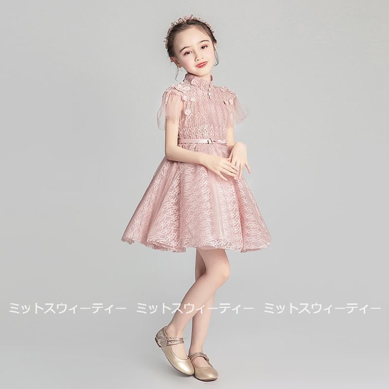 子供 ドレス ピアノ発表会 子供ドレス 女児 ワンピース ホワイト ピンク ミニドレス 衣装 結婚式