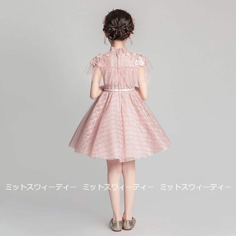 子供 ドレス ピアノ発表会 子供ドレス 女児 ワンピース ホワイト ピンク ミニドレス 衣装 結婚式