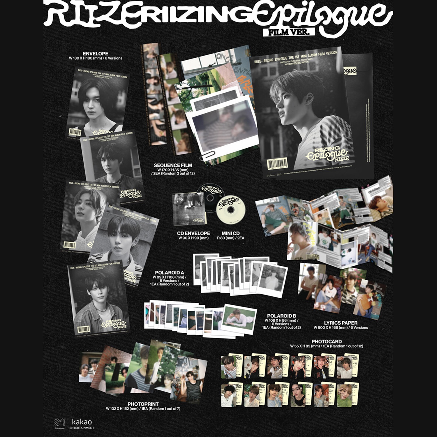 [当店特典] RIIZE - 1st ミニ [RIIZING : Epilogue] (FILM ver.) 6種セット 韓国盤