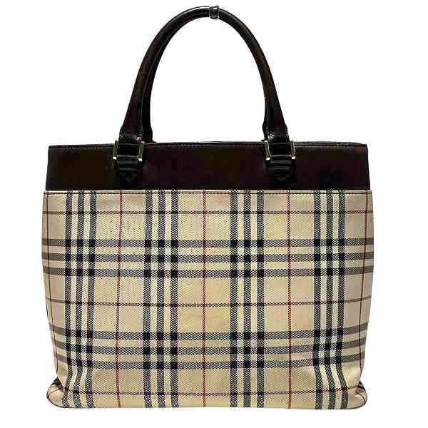 バーバリーズ　ハンドバッグ　トートバッグ　ノバチェック　ロゴプレート バーバリー ノバチェック バッグ トートバッグ レディース 【】 【公式