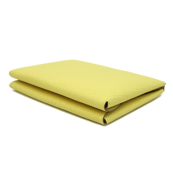 エルメス HERMES カードケース カルヴィ デュオ シェブルミゾル リモンチェッロ シルバー金具 新品 未使用 黄色 B刻印【中古】 エルメス HERMES カードケース カルヴィ デュオ シェブルミゾル リモンチェッロ シルバー金具 新品 未使用 黄色 B刻印【中古】