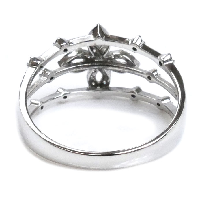 K18WG ホワイトゴールド リング・指輪 ダイヤモンド0.25ct 17号 3.4g レディース 中古 美品 K18WG ホワイトゴールド リング・指輪 ダイヤモンド0.25ct 17号 3.4g レディース 中古 美品