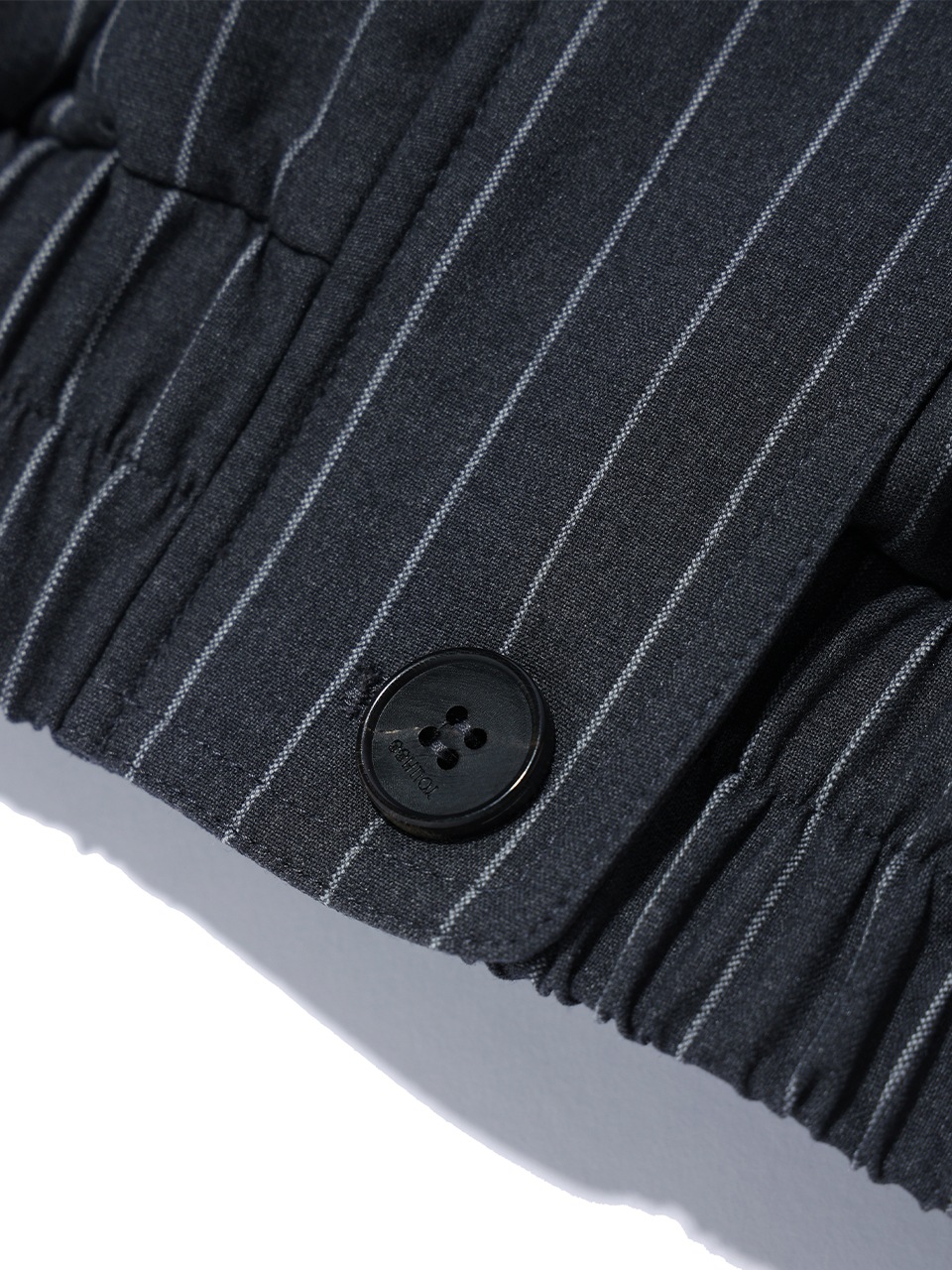 ジャケット YOUHEE PIN STRIPE BOMBER JACKET CHARCOAL YOUHEE PIN STRIPE BOMBER JACKET