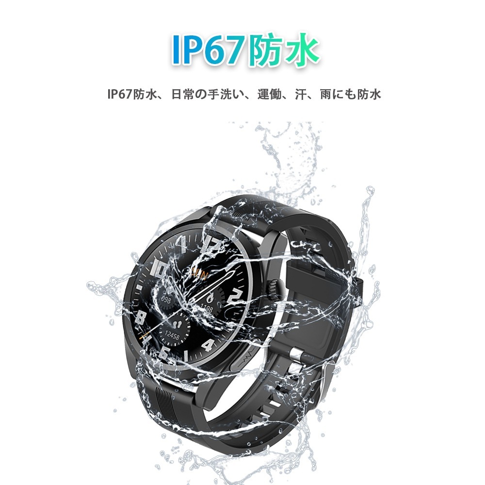 【通話機能付き】2023最新型 スマートウォッチ 日本製 センサー 通話機能付き 皮膚温変動検知 24時間健康管理 心拍計 歩数計 運動モード 歩数計 IP67防水 消費カロリー 着信通知 睡眠モード