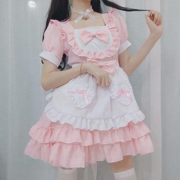 演出服 イベント パーティー 蝶結ぶ 半袖 コスプレ レディース ハロウィン ワンピース ロリータ 可愛い ゴスロリ 【Primepic】【急速出荷】メイド服 演出服 イベント パーティー 蝶結ぶ 半袖 コスプレ レディース ハロウィン ワンピース ロリータ 可愛い ゴスロリ 【Primepic】【急速出荷】メイド服