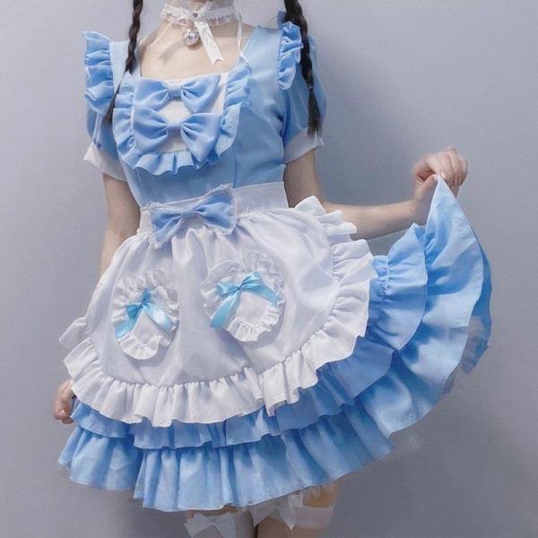 演出服 イベント パーティー 蝶結ぶ 半袖 コスプレ レディース ハロウィン ワンピース ロリータ 可愛い ゴスロリ 【Primepic】【急速出荷】メイド服 演出服 イベント パーティー 蝶結ぶ 半袖 コスプレ レディース ハロウィン ワンピース ロリータ 可愛い ゴスロリ 【Primepic】【急速出荷】メイド服