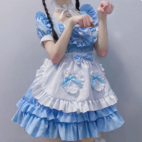演出服 イベント パーティー 蝶結ぶ 半袖 コスプレ レディース ハロウィン ワンピース ロリータ 可愛い ゴスロリ 【Primepic】【急速出荷】メイド服 演出服 イベント パーティー 蝶結ぶ 半袖 コスプレ レディース ハロウィン ワンピース ロリータ 可愛い ゴスロリ 【Primepic】【急速出荷】メイド服