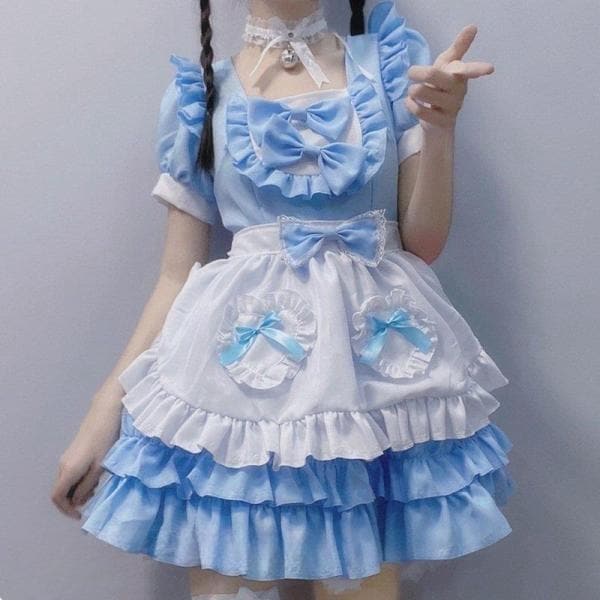 演出服 イベント パーティー 蝶結ぶ 半袖 コスプレ レディース ハロウィン ワンピース ロリータ 可愛い ゴスロリ 【Primepic】【急速出荷】メイド服 演出服 イベント パーティー 蝶結ぶ 半袖 コスプレ レディース ハロウィン ワンピース ロリータ 可愛い ゴスロリ 【Primepic】【急速出荷】メイド服