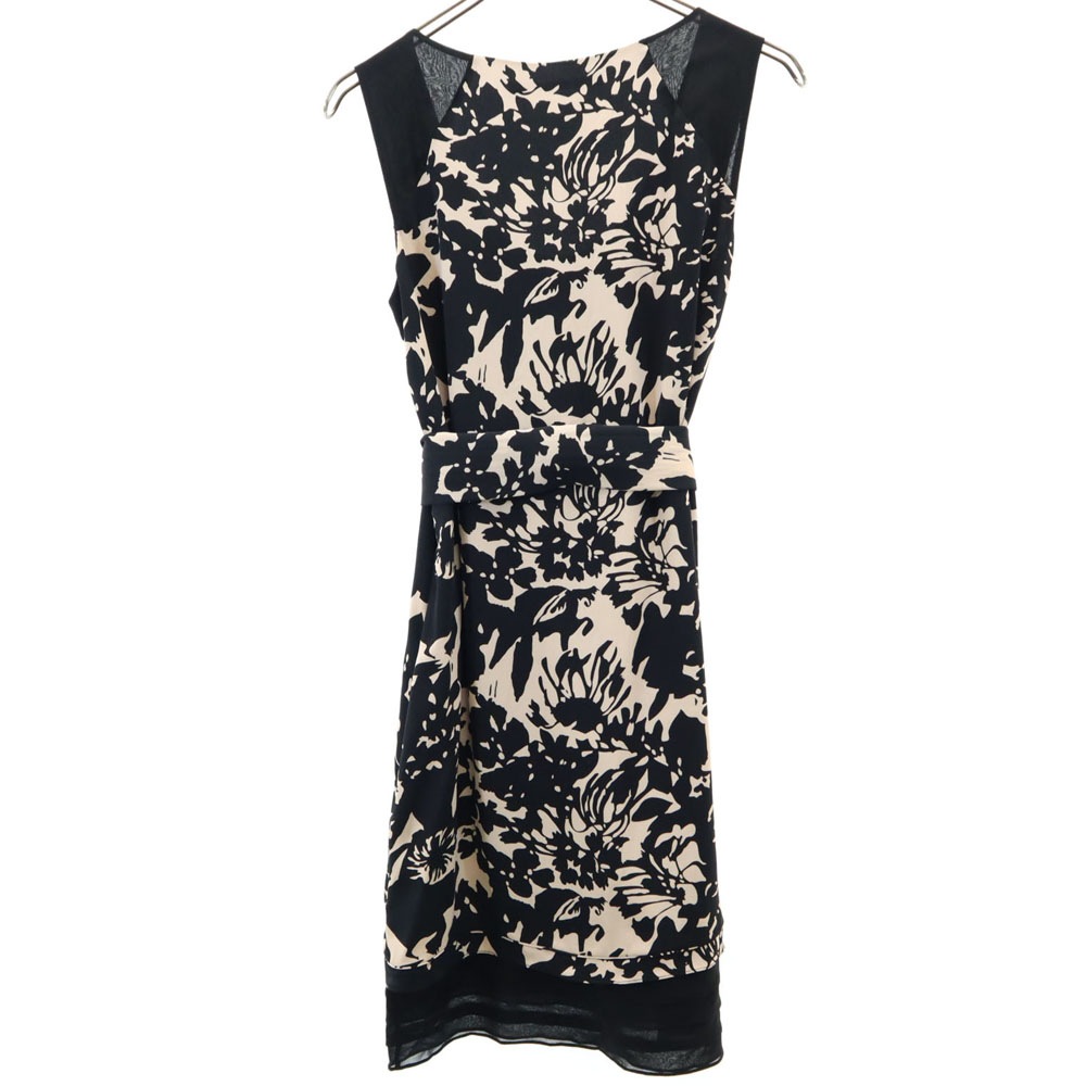 シルクブレンド ノースリーブ ワンピース ベージュ レディース