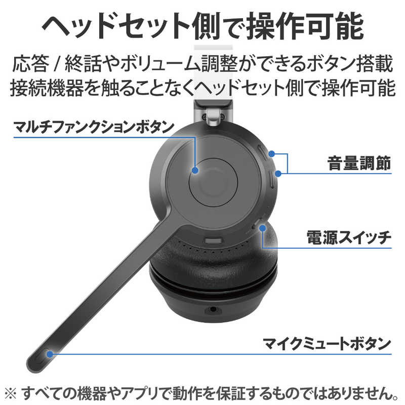 エレコム　ELECOM　ヘッドセット＋充電スタンド ブラック ［ワイヤレス(Bluetooth)＋有線 /両耳 /ヘッドバンドタイプ］　LBT-HSOH21BK mdprevattcaulkingandwaterproofing.com