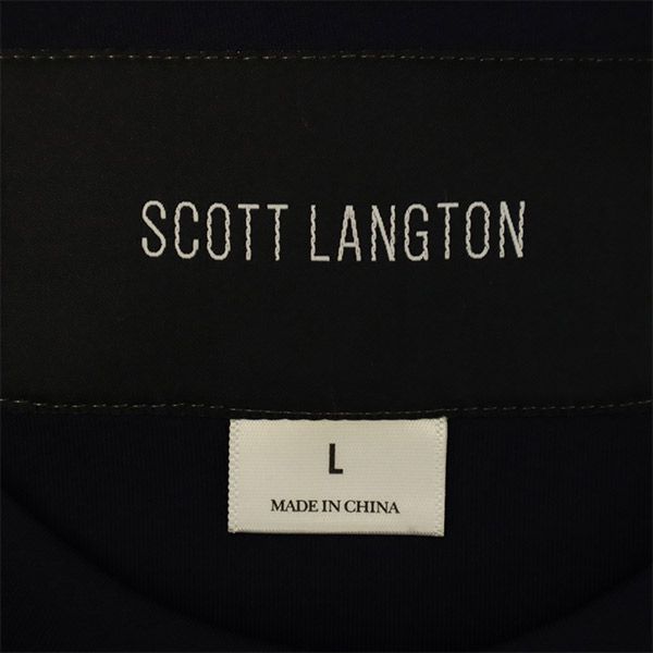 スコットラングトン 切替 長袖 トレーナー L ネイビー SCOTT LANGTON スウェット メンズ スコットラングトン 切替 長袖 トレーナー L ネイビー SCOTT LANGTON スウェット メンズ