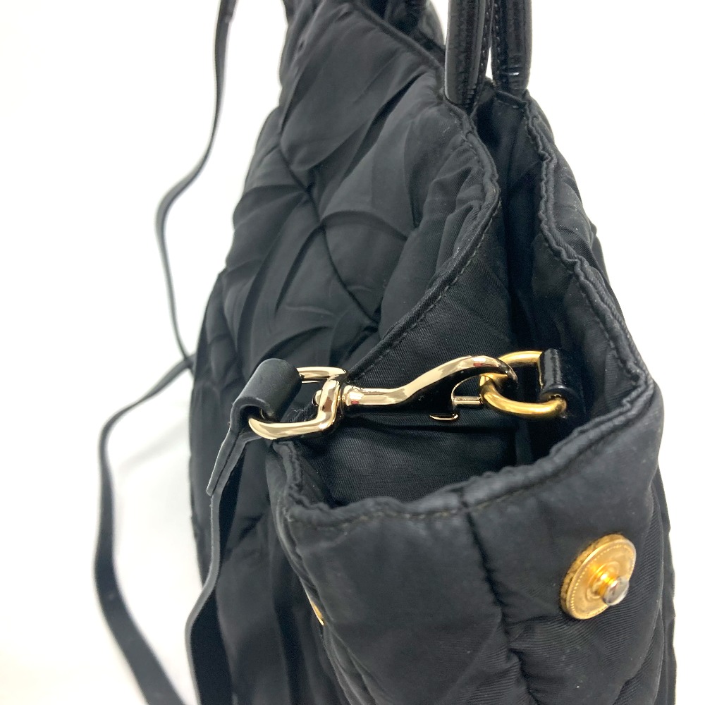 ショルダーバッグ BN1596 ロゴプレート カバン 2WAYバッグ バッグ ナイロン ブラック