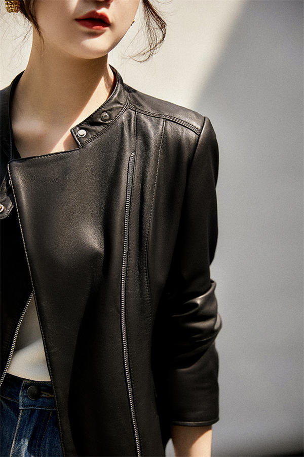 本革 ラムレザー レザージャケット レディース 本革 レザージャケット ショット丈 羊革 レザーコート ショットコート トレンチコート ライダース 防風 革コート アウター 春秋冬 結婚式 母の日 プ