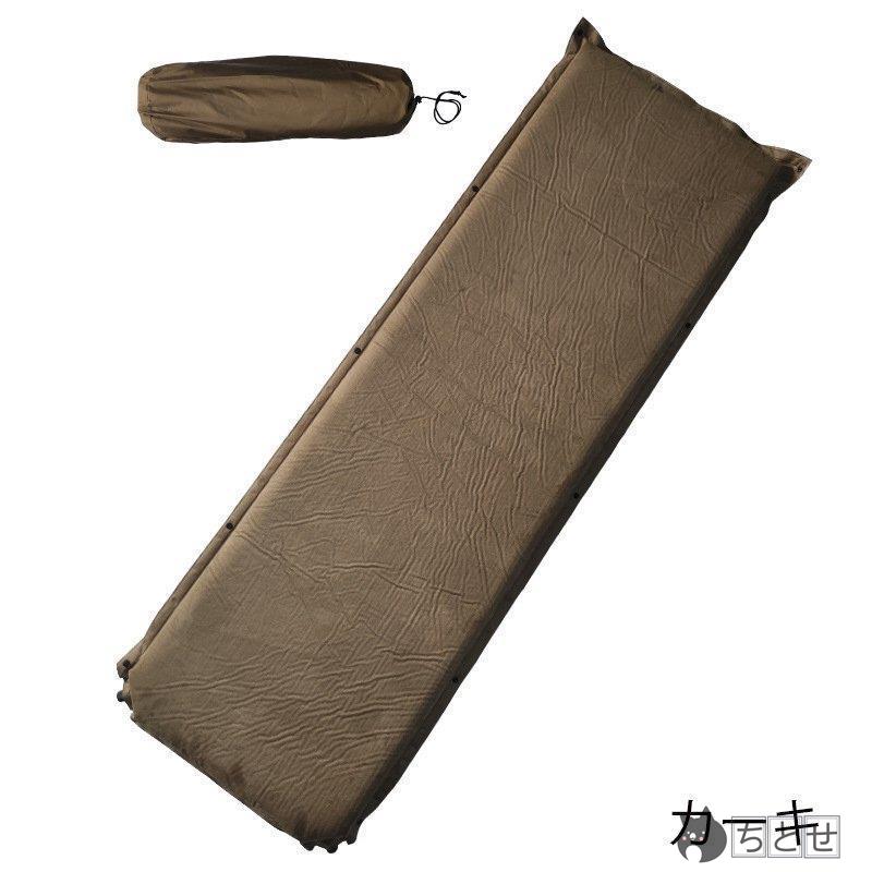 キャンプマット アウトドア寝具 インフレーターマット インフレータブル 自動膨張 自動充てん 連結可能 8cm 車中泊マット スエード調 188cm