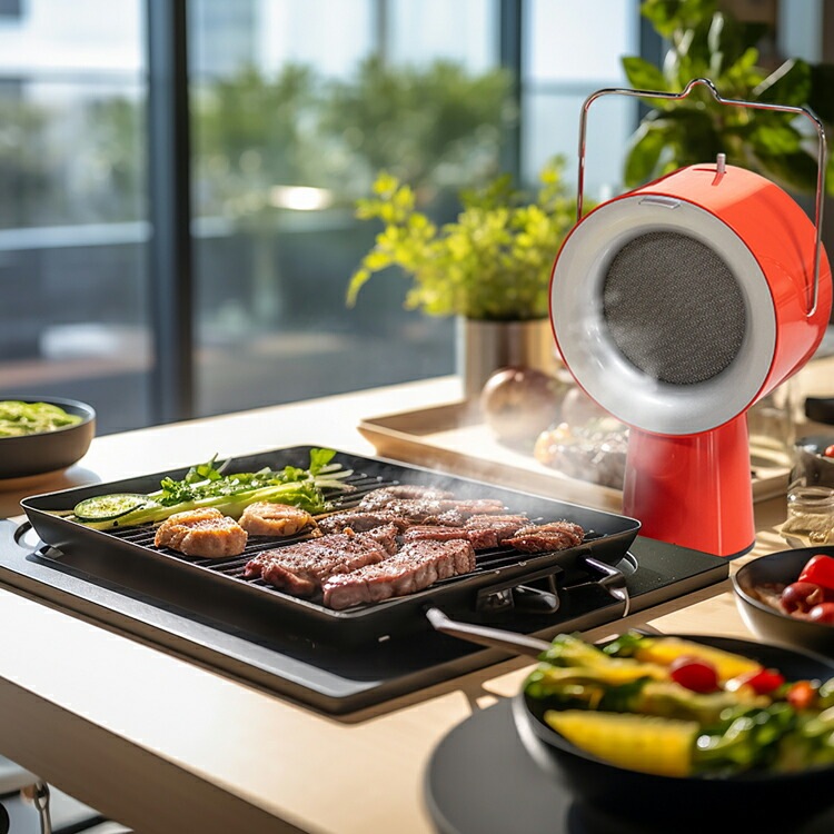 エアフード 卓上換気扇 持ち運べる換気扇 AirHood ポータブルレンジフード AH-01AJ (B) エアフード 卓上換気扇 持ち運べる換気扇 AirHood ポータブルレンジフード AH-01AJ (B)