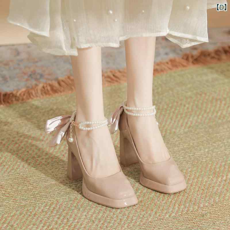 【激安本日限定】ヒール レディース パンプス 美脚 ホワイト メイン ウェディングドレス ウェディングシューズ メリージェーン ハイヒール 防水 靴 太ヒール 歩きやい チャンキー シングル シューズ