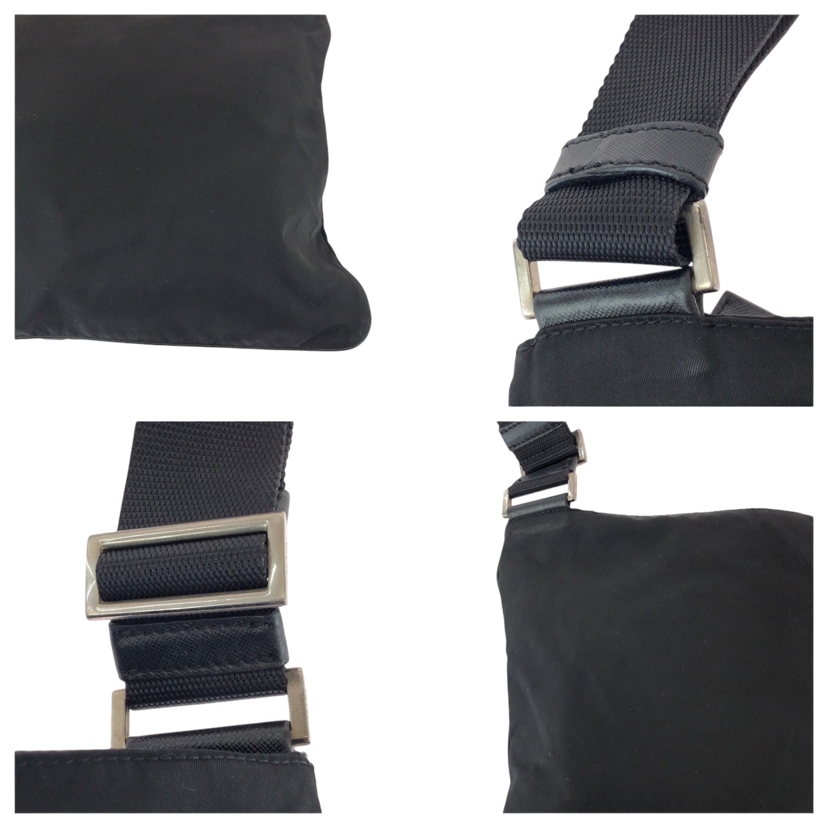 美品 テスート 三角ロゴプレート ブラック 黒 シルバー金具 ナイロン ショルダーバッグ サコッシュ レディース 502061 美品 テスート 三角ロゴプレート ブラック 黒 シルバー金具 ナイロン ショルダーバッグ サコッシュ レディース 502061