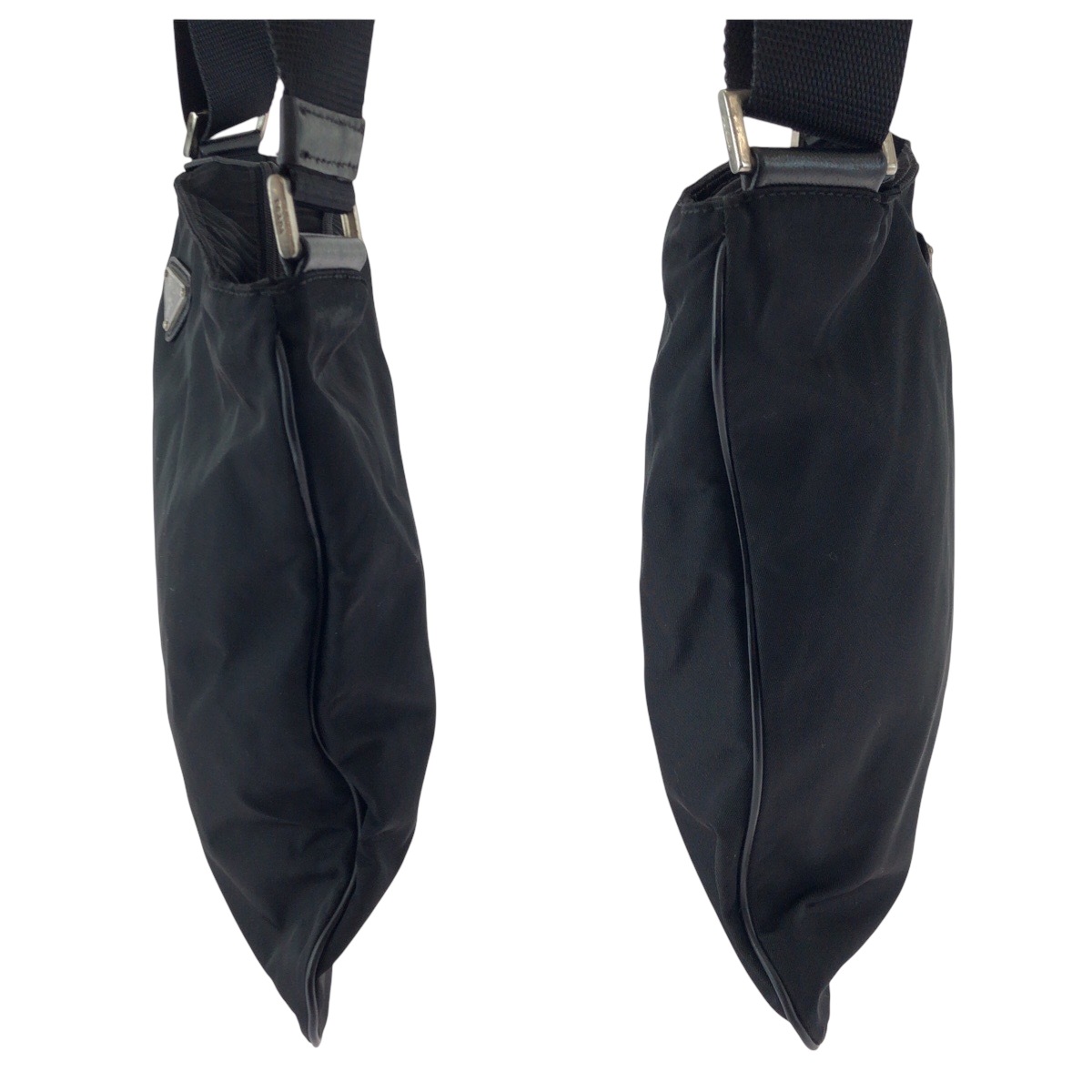 美品 テスート 三角ロゴプレート ブラック 黒 シルバー金具 ナイロン ショルダーバッグ サコッシュ レディース 502061 美品 テスート 三角ロゴプレート ブラック 黒 シルバー金具 ナイロン ショルダーバッグ サコッシュ レディース 502061