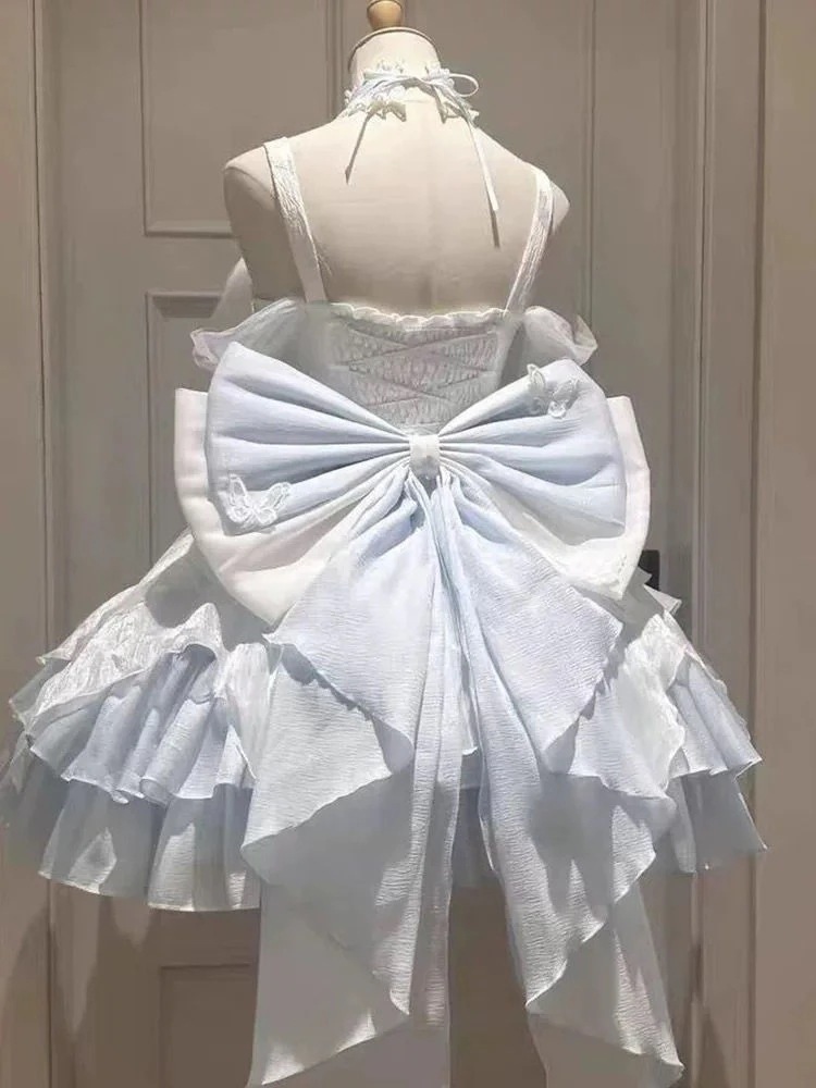 衣類ブルーとホワイトプリンセススタイル小さなドレスロリータスカート薄いフラッシュロリータアダルトギフトふくらんでいるスカート 衣類ブルーとホワイトプリンセススタイル小さなドレスロリータスカート薄いフラッシュロリータアダルトギフトふくらんでいるスカート