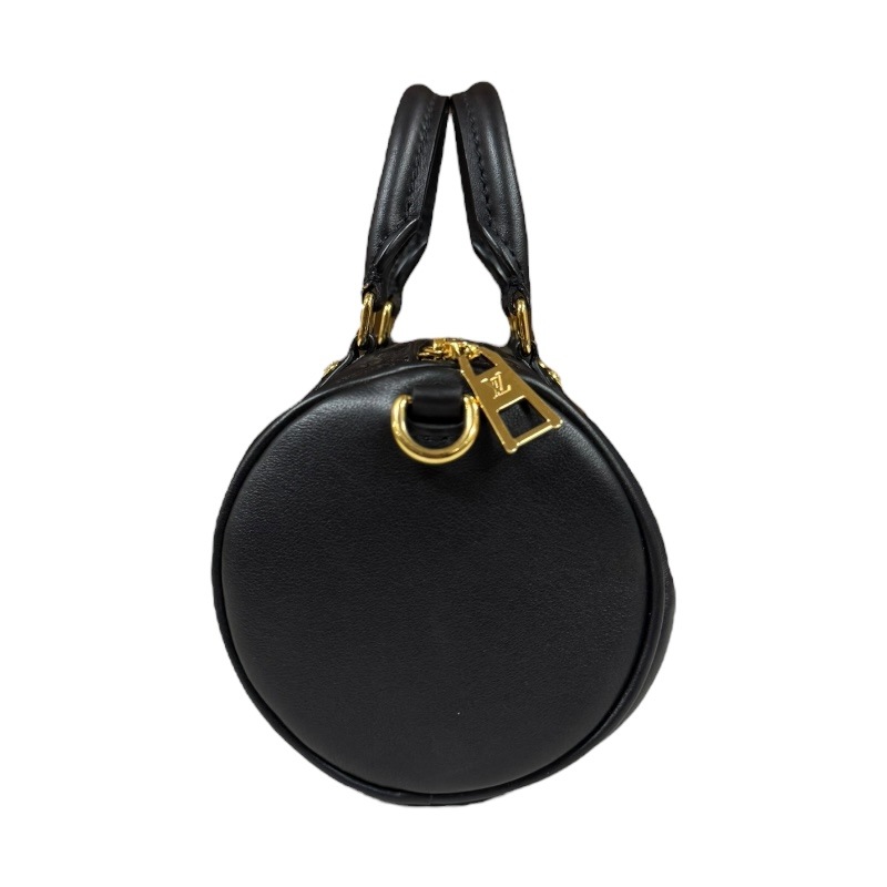 ルイヴィトン パピヨンBB バブルグラム ショルダーバッグ レザー M59800 ブラック LOUIS VUITTON 中古 美品