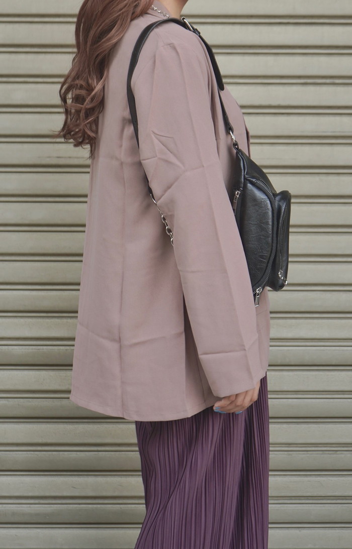 Single Breasted Tailored Jacket (ash beige) A,D,G レディース アウター Single Breasted Tailored Jacket (ash beige) A,D,G レディース アウター