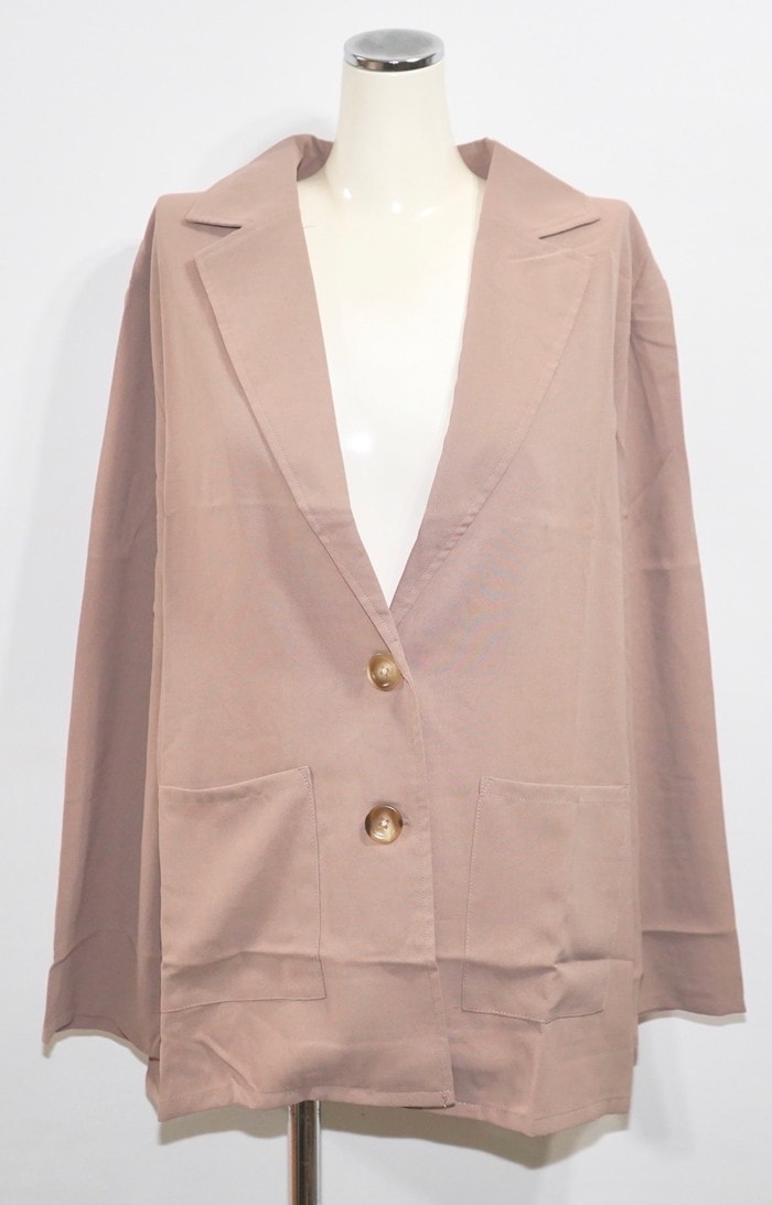 Single Breasted Tailored Jacket (ash beige) A,D,G レディース アウター Single Breasted Tailored Jacket (ash beige) A,D,G レディース アウター