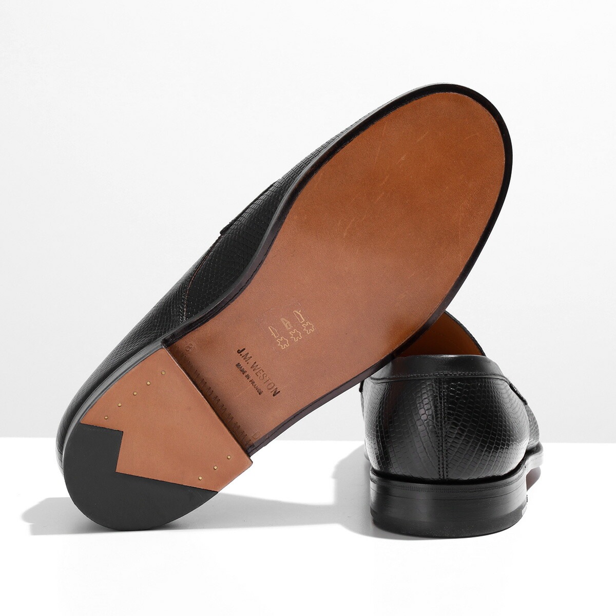 J.M. WESTON ジェイエムウエストン シグニチャー ローファー Signature Loafer #180 11418411801F Dワイズ メンズ レザー 革靴 コイン Black-Liz
