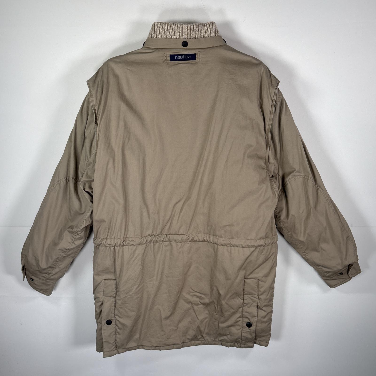 古着 90s/90年代 ダウンジャケット ダウンコート 初期タグ L ベージュ メンズ