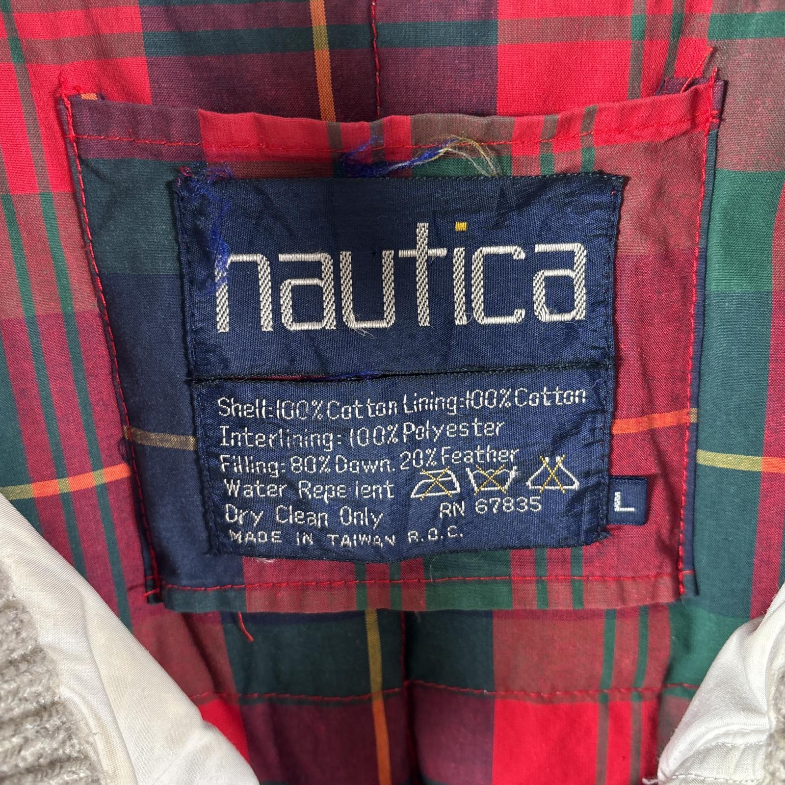 古着 90s/90年代 ダウンジャケット ダウンコート 初期タグ L ベージュ メンズ