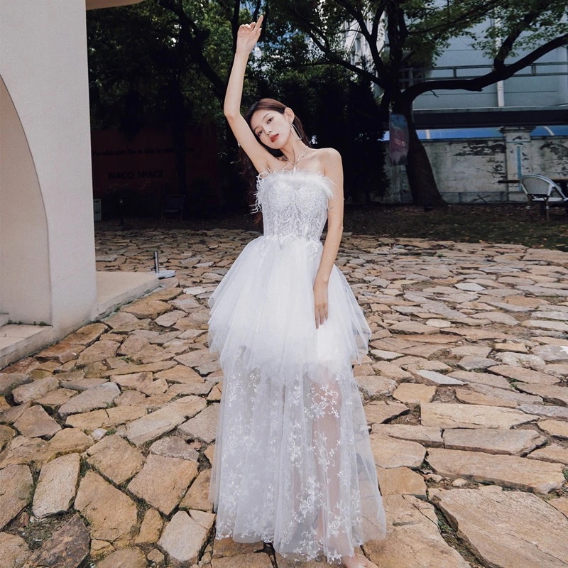 高級感 白 韓国ファッション88 ウェディングドレス 新作 ワンピース 結婚式ワンピース 結婚式 気質 ドレス ロングドレス パーティードレス2024大人気 花嫁ロングドレス