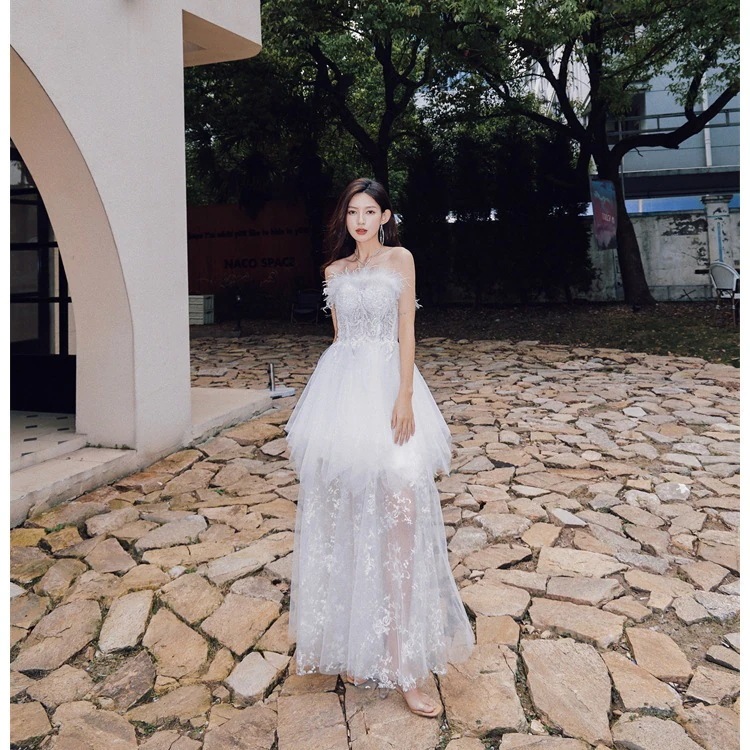 高級感 白 韓国ファッション88 ウェディングドレス 新作 ワンピース 結婚式ワンピース 結婚式 気質 ドレス ロングドレス パーティードレス2024大人気 花嫁ロングドレス