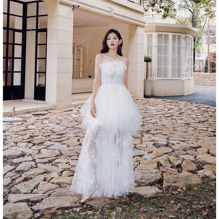 高級感 白 韓国ファッション88 ウェディングドレス 新作 ワンピース 結婚式ワンピース 結婚式 気質 ドレス ロングドレス パーティードレス2024大人気 花嫁ロングドレス