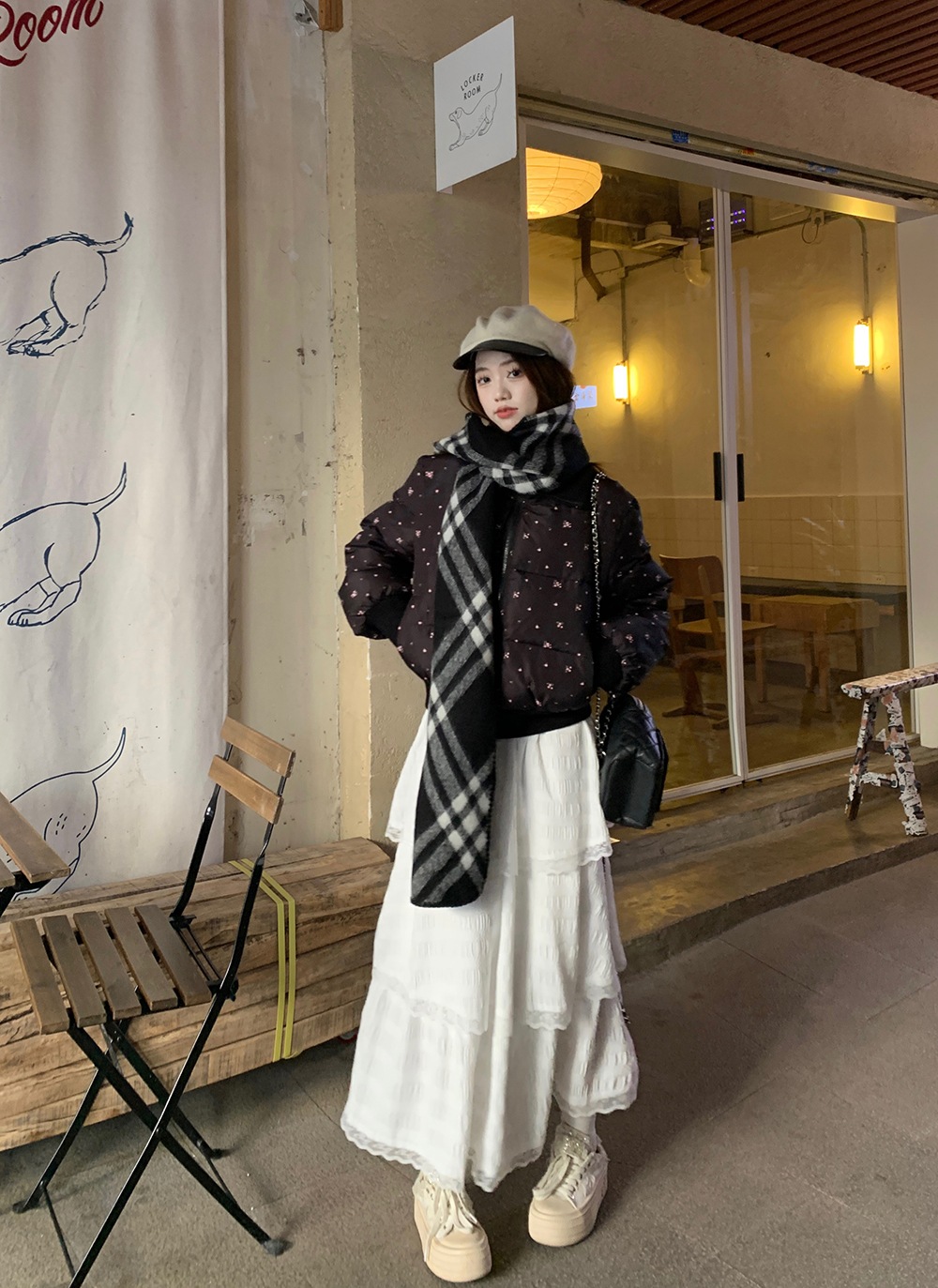 ふっくら中綿 あたたかい 冬 防寒あったか暖かいかわいい ブルゾン厚手アウターBF風スタンドハイネック無地羽織る ファッション系大人ゆったりカジュアルストリート にサイズ丈シルエット秋レディース黑白