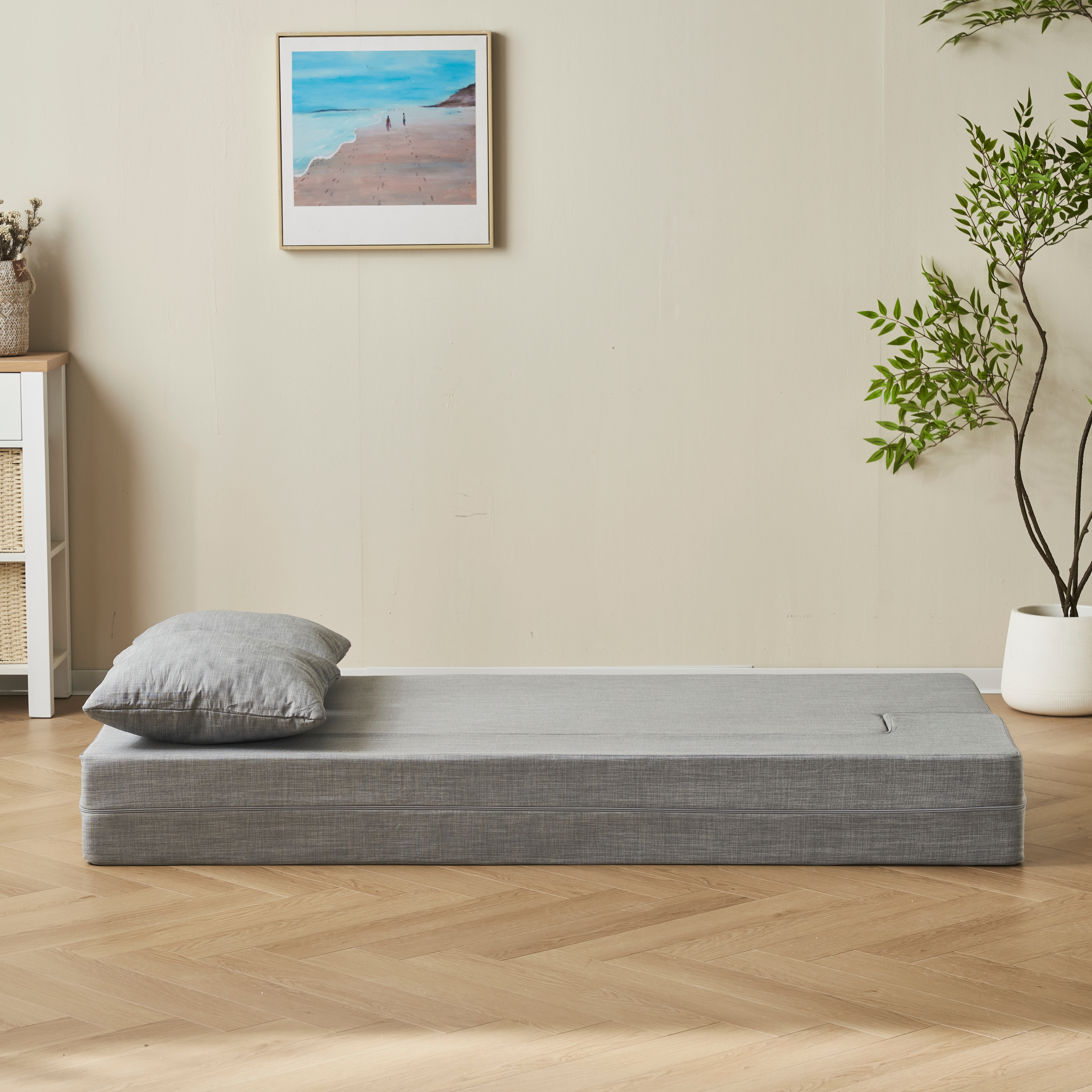 国内発送C】2人掛けソファベッド 組立て不要 フロアソファ コンパクト