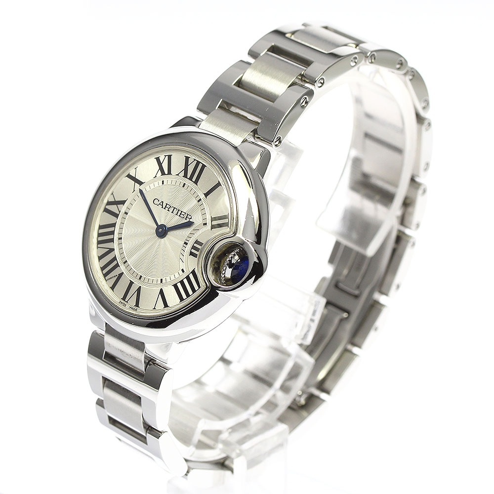 カルティエ CARTIER W6920084 バロンブルーMM クォーツ ボーイズ 良品 _802349【中古】