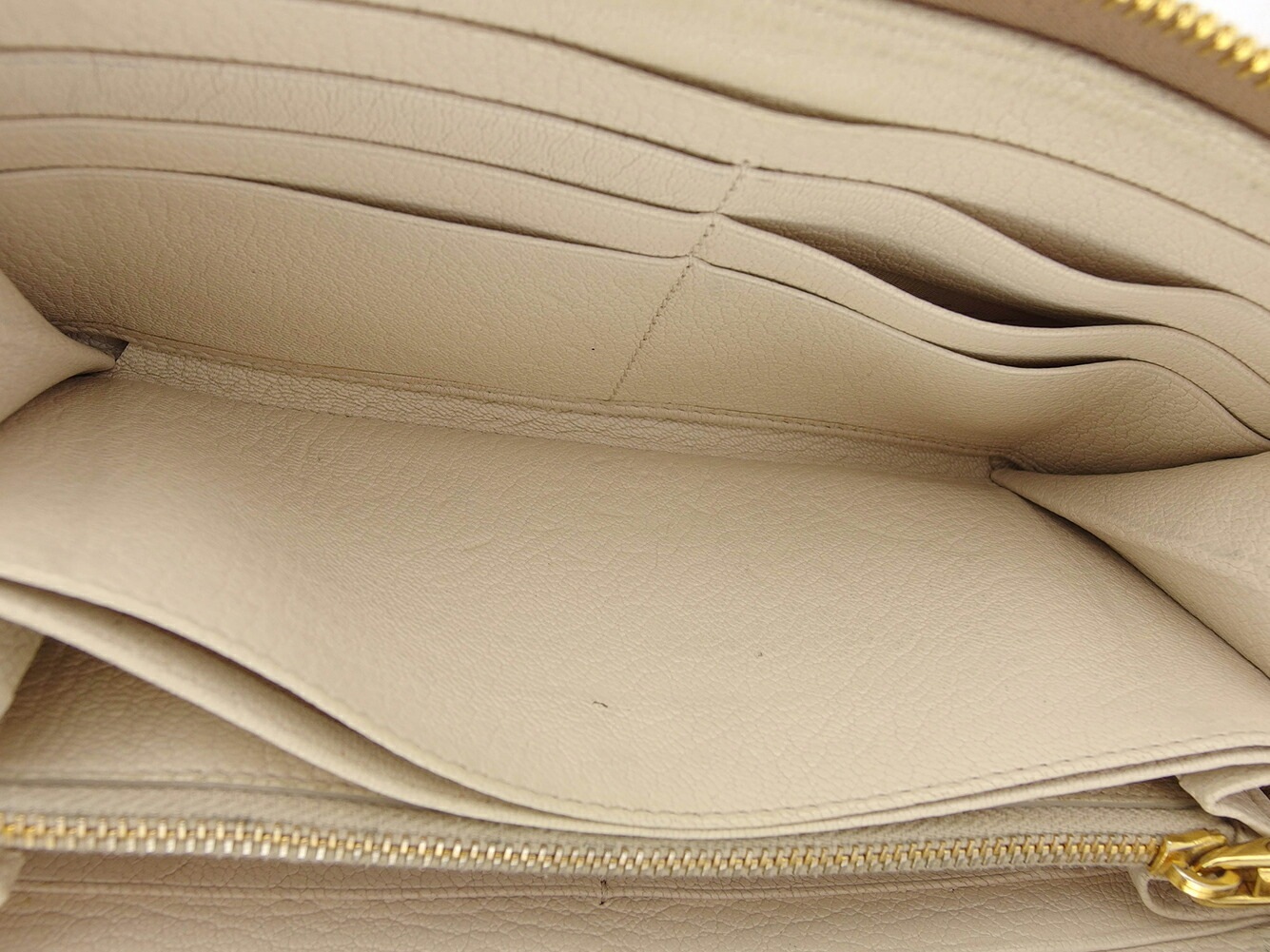 長財布 ラウンドファスナー 財布 リボン レディース ピンク ベージュ ゴールド 中古