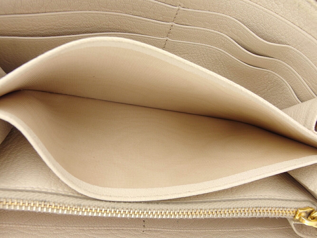 長財布 ラウンドファスナー 財布 リボン レディース ピンク ベージュ ゴールド 中古