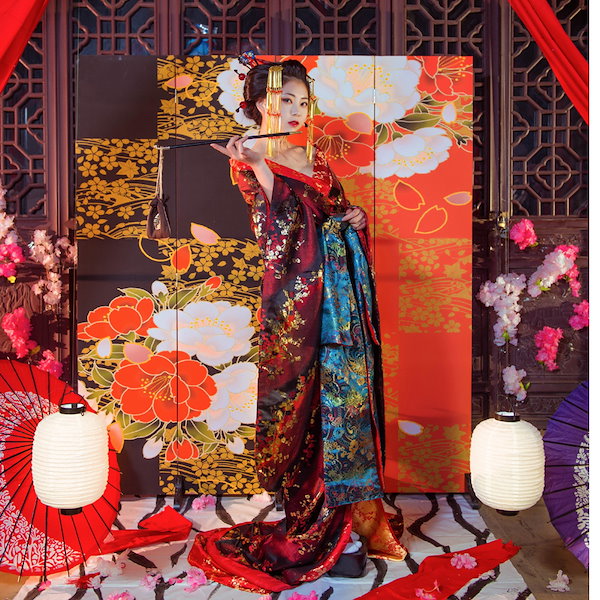 Qoo10] 吉原花魁 和服高級 和柄 豪華着物セット