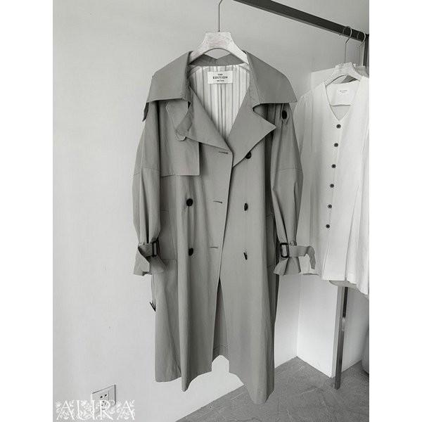 コート トレンチコート ロングコート 秋コート秋服 春コート 手首ベルト レディース スプリングコート アウター オータムコート 大きいサイズ
