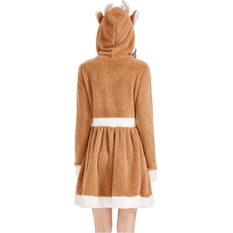 クリスマス コスプレトナカイ コスプレ 衣装 仮装 トナカイ 着ぐるみ フード付き 女性 トナカイコスム アニマル 動物 レディース クリスマス コスプレトナカイ コスプレ 衣装 仮装 トナカイ 着ぐるみ フード付き 女性 トナカイコスム アニマル 動物 レディース