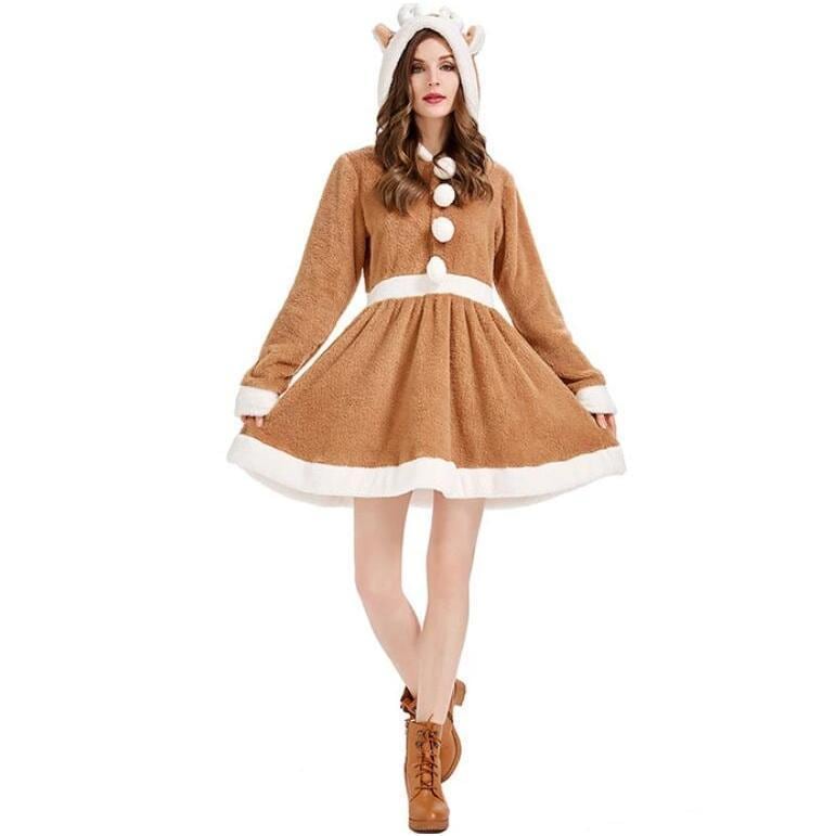 クリスマス コスプレトナカイ コスプレ 衣装 仮装 トナカイ 着ぐるみ フード付き 女性 トナカイコスム アニマル 動物 レディース クリスマス コスプレトナカイ コスプレ 衣装 仮装 トナカイ 着ぐるみ フード付き 女性 トナカイコスム アニマル 動物 レディース