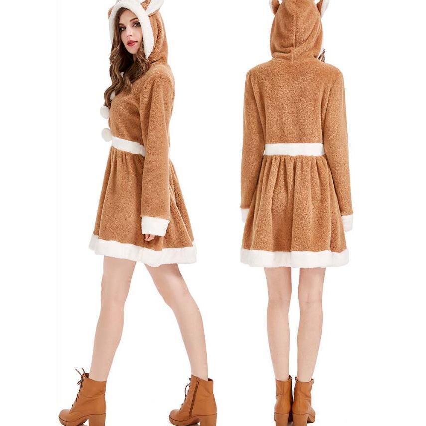 クリスマス コスプレトナカイ コスプレ 衣装 仮装 トナカイ 着ぐるみ フード付き 女性 トナカイコスム アニマル 動物 レディース クリスマス コスプレトナカイ コスプレ 衣装 仮装 トナカイ 着ぐるみ フード付き 女性 トナカイコスム アニマル 動物 レディース