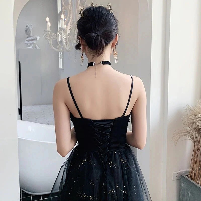 【急速出荷!】ブラックイブニングドレスドレスパーティー2024新作上品で感のあるハイレベルな誕生日会 着痩せ 結婚式 演奏会 発表会 卒業式 成人式 同窓会 ドレス