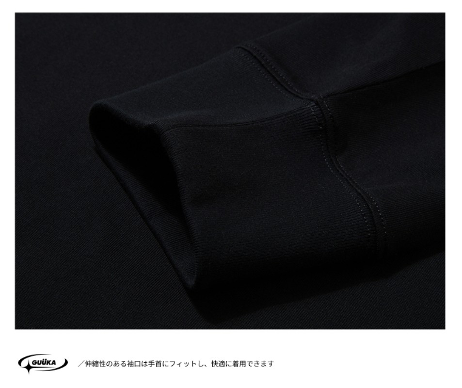 TECH 機能的なスタイルのブラックフェイクツーピースヘビーロングスリーブTシャツレディース通気性ドロップショルダートップ多用途ルーズ TECH 機能的なスタイルのブラックフェイクツーピースヘビーロングスリーブTシャツレディース通気性ドロップショルダートップ多用途ルーズ